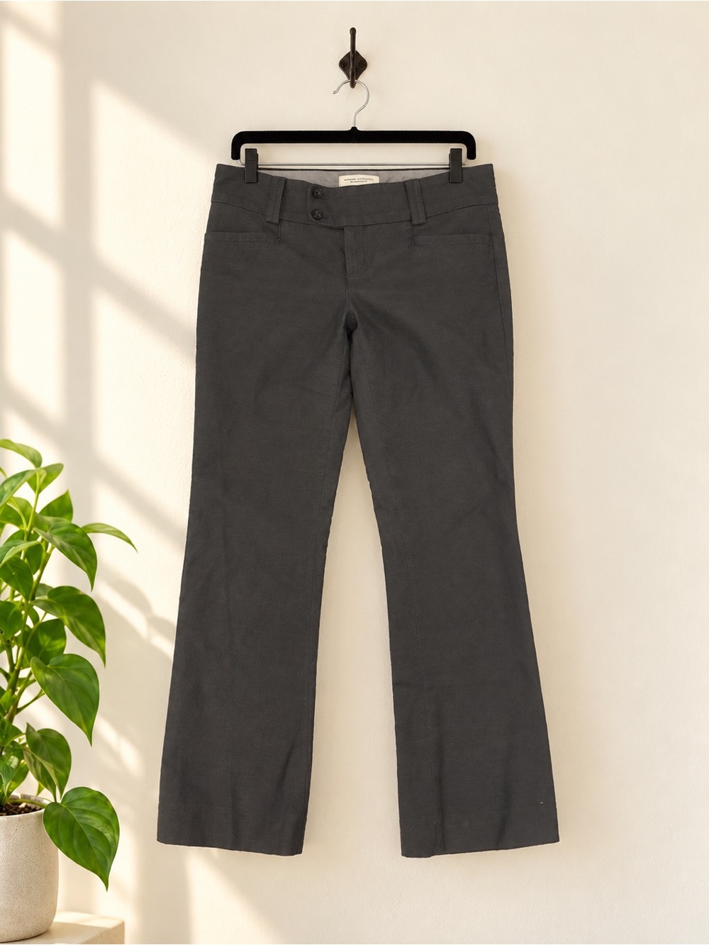 Banana Republic Sloan Fit Charcoal Gray Stretch Pants Size 2